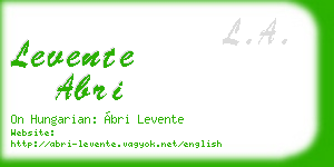 levente abri business card
